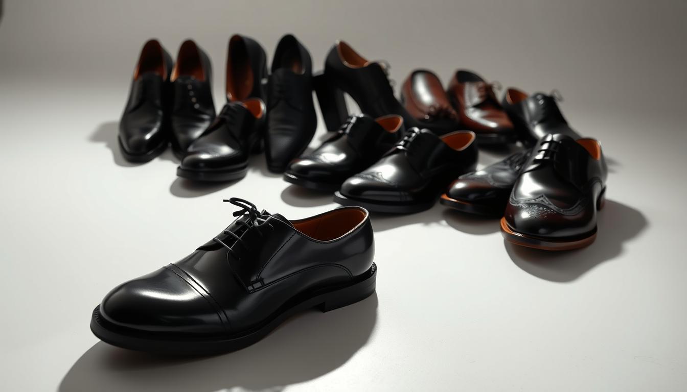 Men's black dress shoes